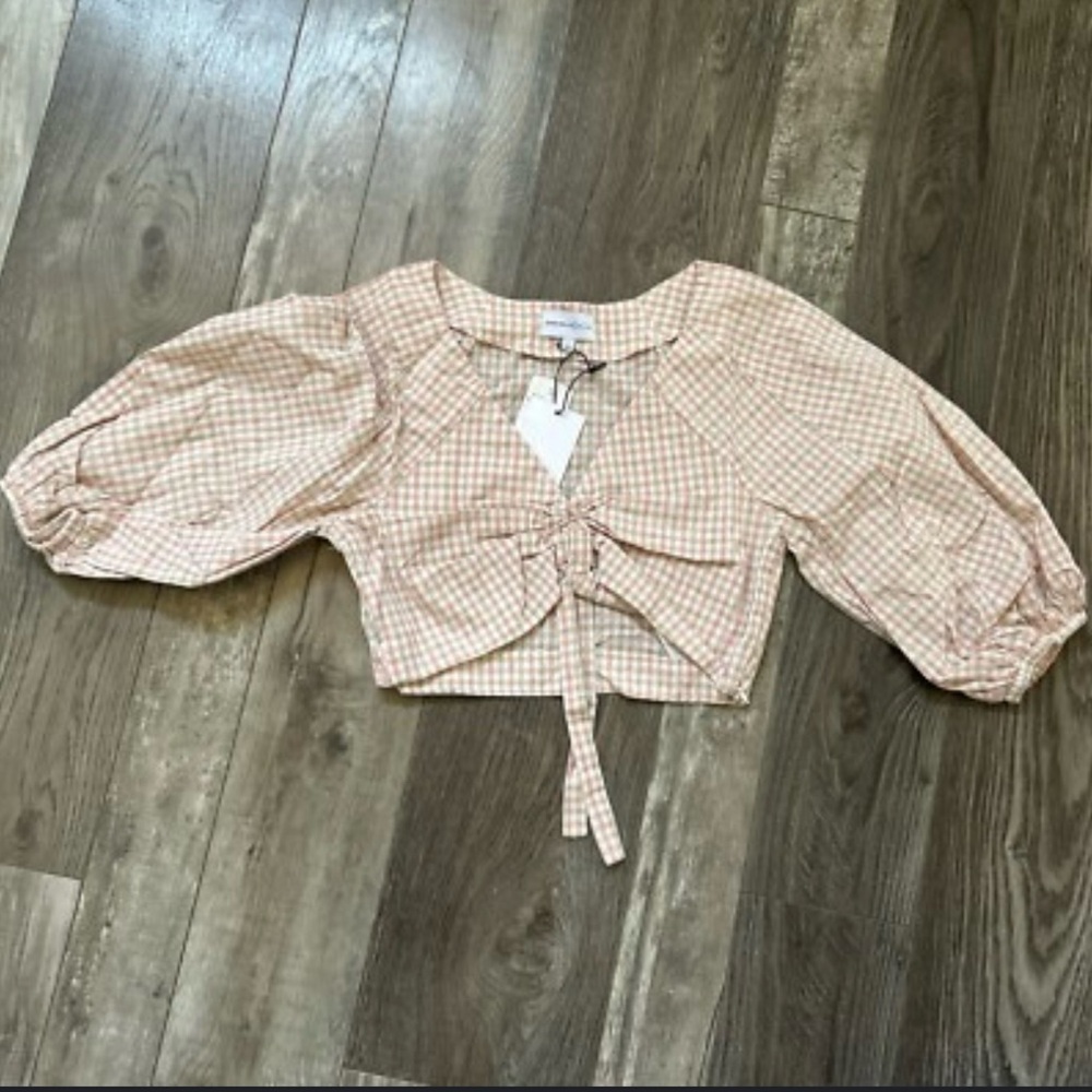 Pink Plaid Crop Top